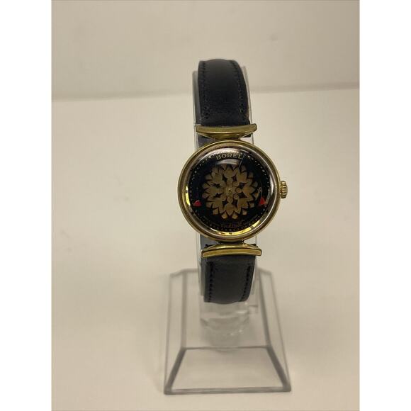 ERNEST BOREL Cocktail Kaleidoscope Manual 17 Jewel Swiss Watch Leather Band